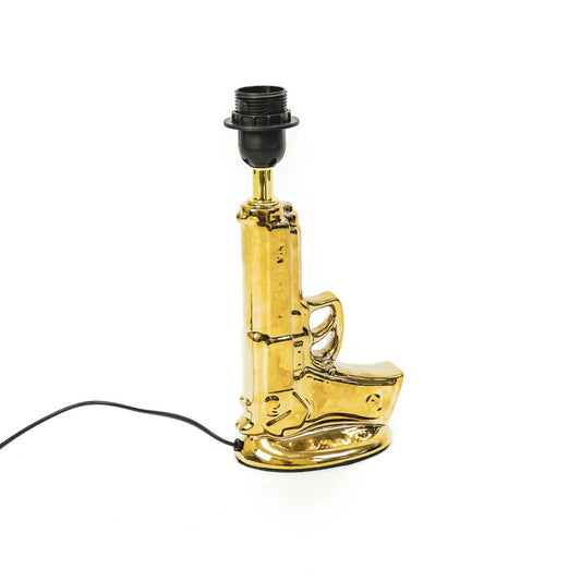 Table Lamp - Gun - Ceramic - Gold - E27 - 15x9x32cm