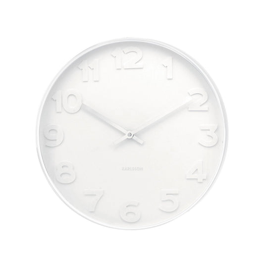 Wall Clock Mr. White Numbers