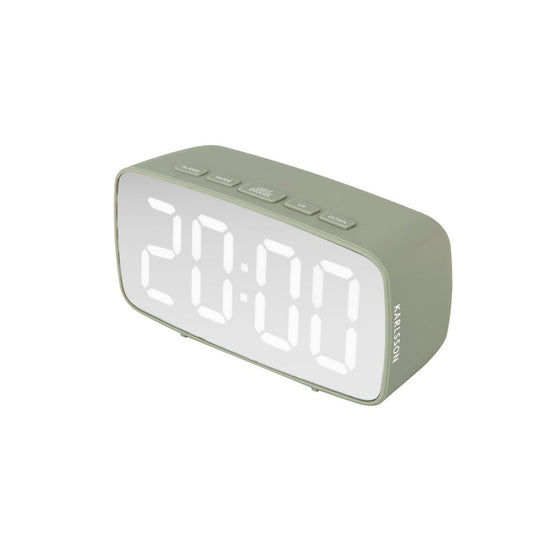 Alarm Clock Mirror LED Oval