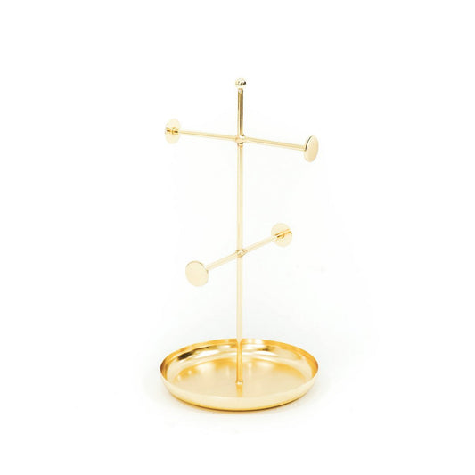 Jewelry holder Gold 13x13x25cm