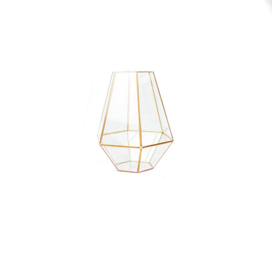 Housevitamin Lantern - Brass/Glass - Gold - 24,5x30cm