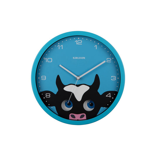 Wall Clock Peekaboo Cow