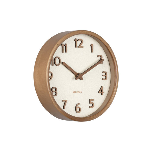 Wall Clock Pure Wood Grain Small