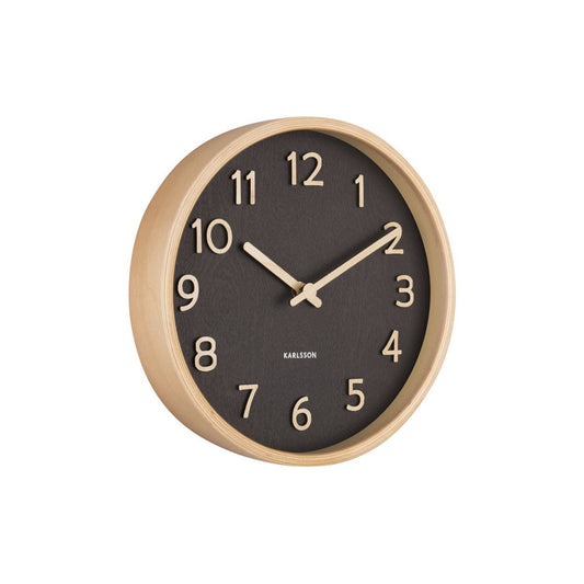 Wall Clock Pure Wood Grain Small