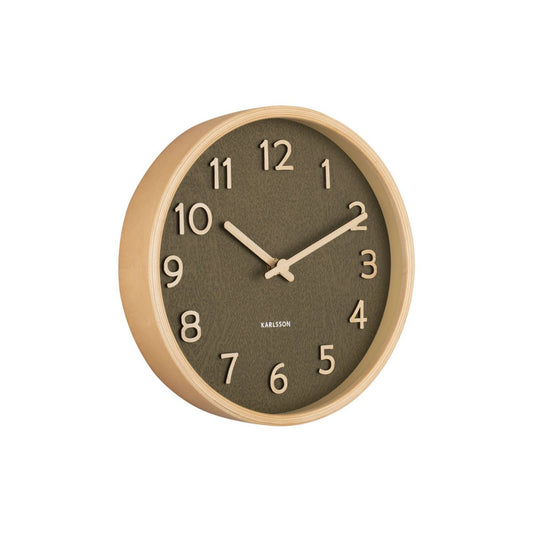 Wall Clock Pure Wood Grain Small