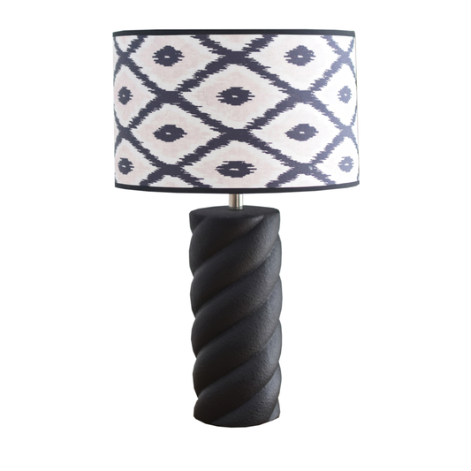 Table Lamp - Twisted Candy - Ceramics -Black-E27-12x12x28cm