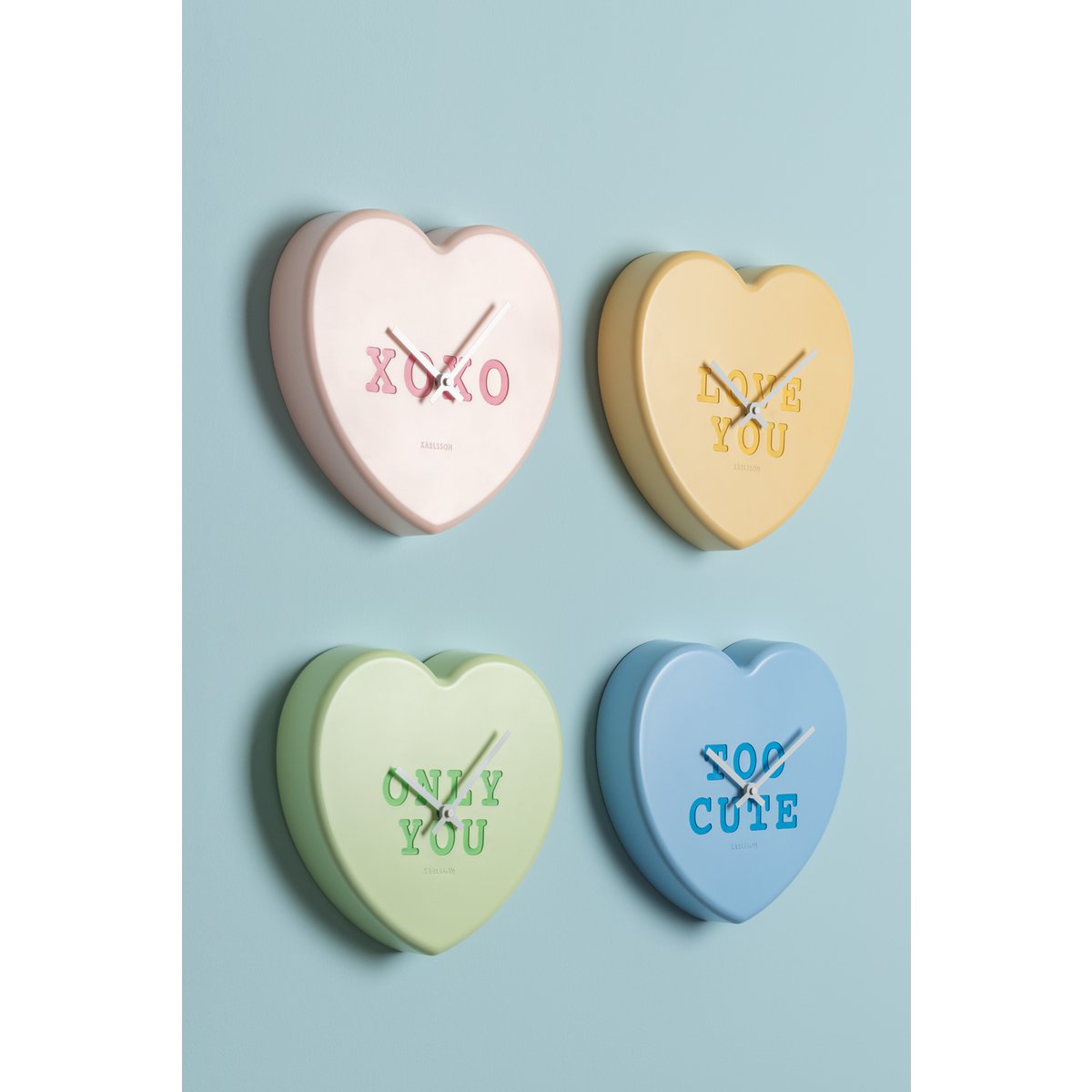 Wall Clock Heart Candy