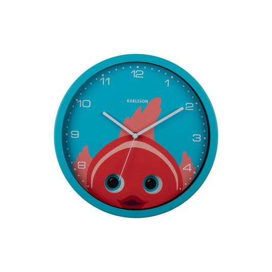 Wall Clock Peekaboo Goldfish