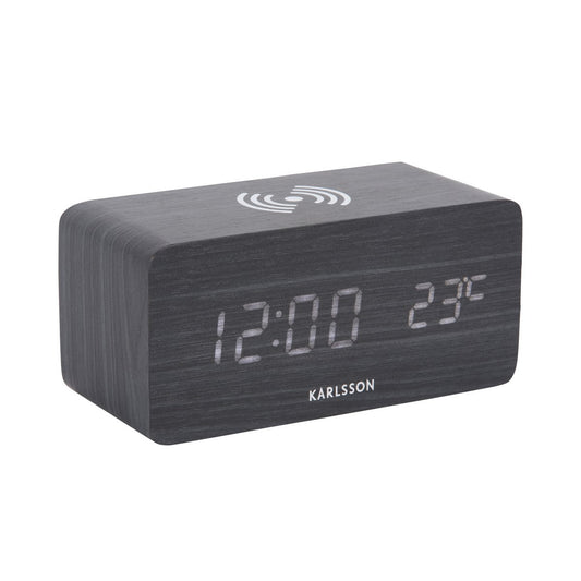 Alarm Clock Block w. Phone Charger LED