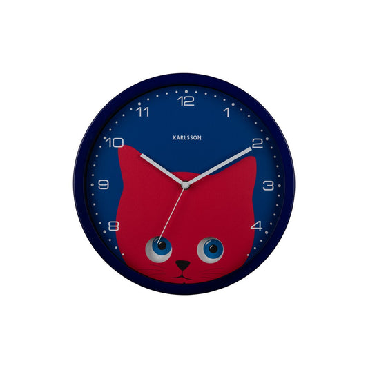 Wall Clock Peekaboo Cat